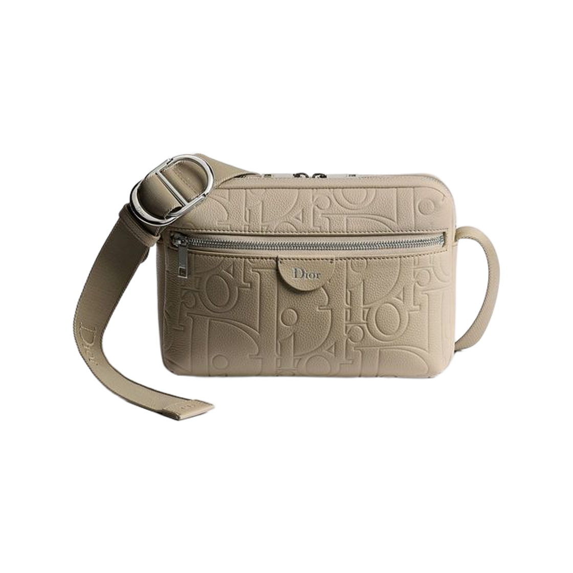 1DBPO488MLL-H118 Dior Rider Zip Strap Bag Dior Gravity Grained Leather Beige