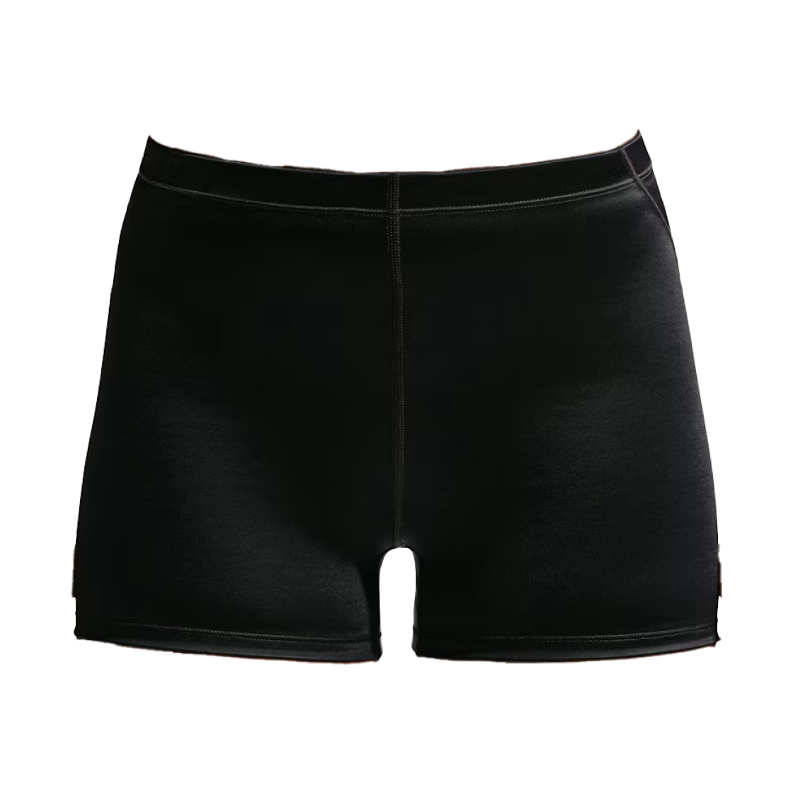 IR8652-054 (W) NikeSKIMS Satin Shine Mid Rise 2-Inch Drawcord Boyshorts Obsidian