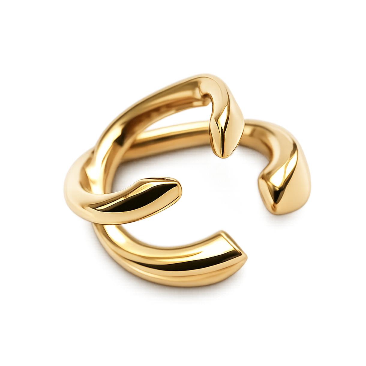 휴스타드 262 하트 트위스트 골드 이어커프(HUSTAD 262 Heart Twist Gold Earcuff) - 2