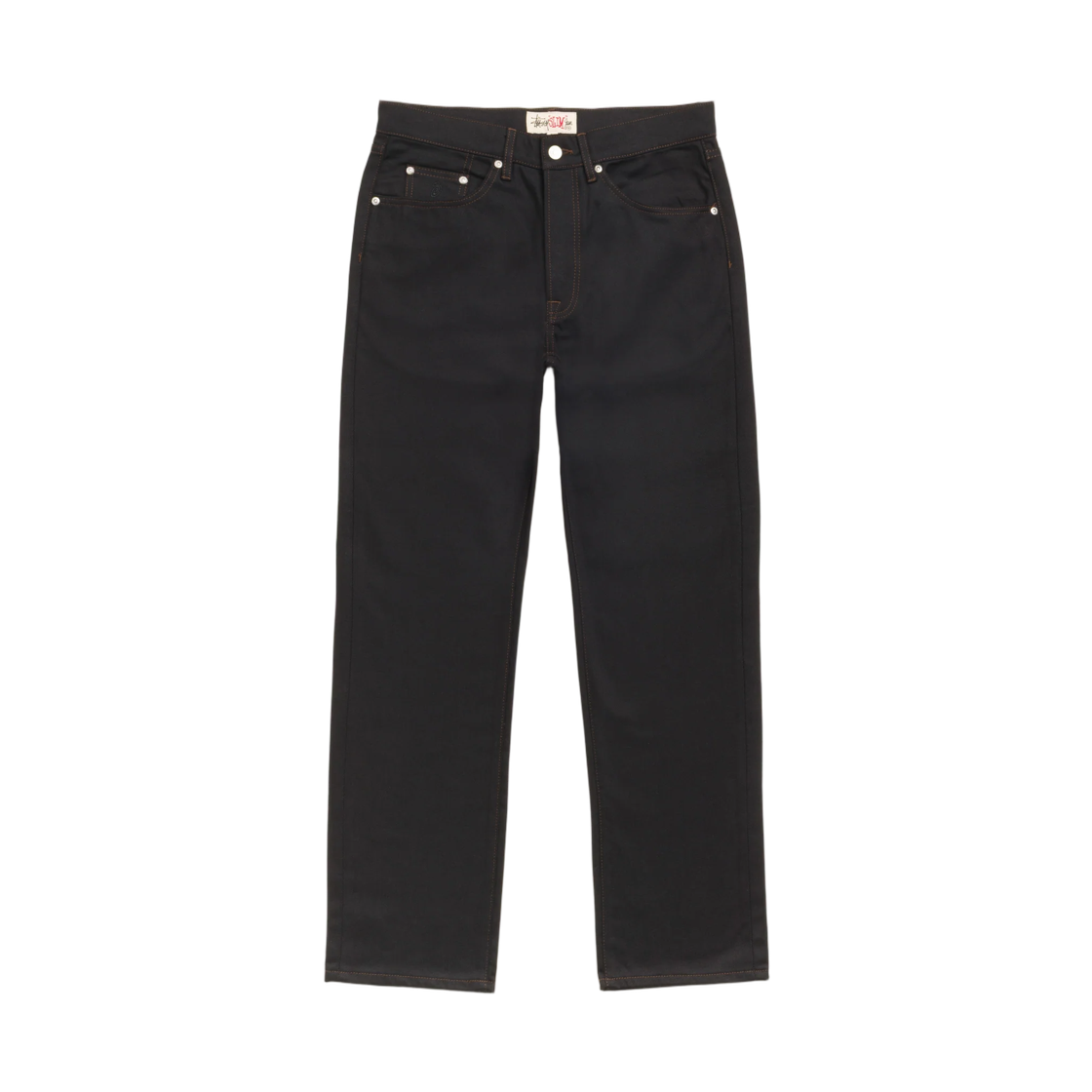 116752 Stussy Slim Jean Denim Raw Black Contrast Stitch