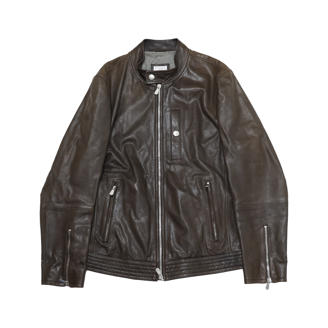 ITFUQGPLEHGJ Brunello Cucinelli Brown Leather Jacket