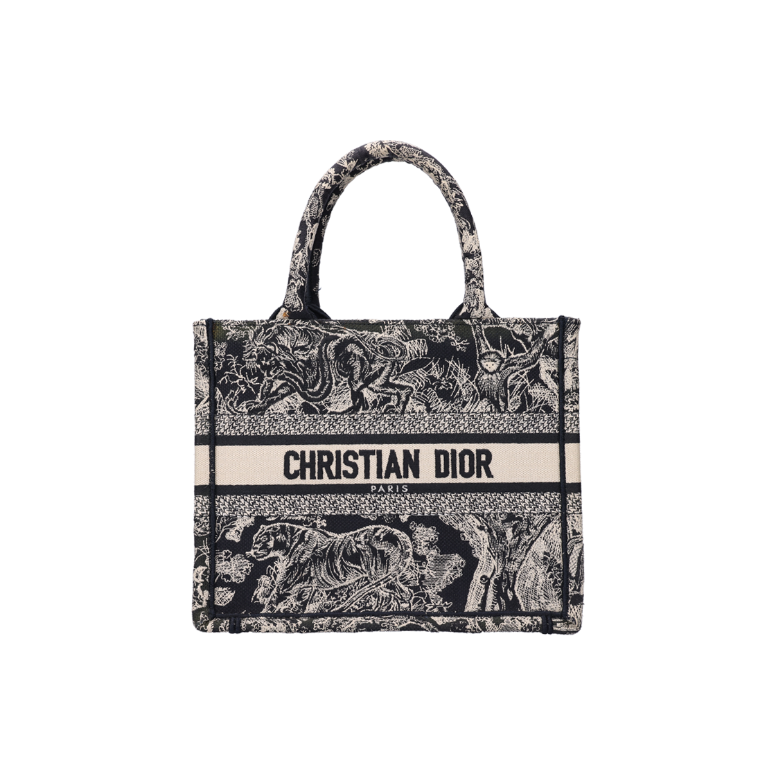 IT9TDUVGTGIJ Dior M1265ZRGO Small Book Tote Bag in Blue Toile de Jouy Reverse