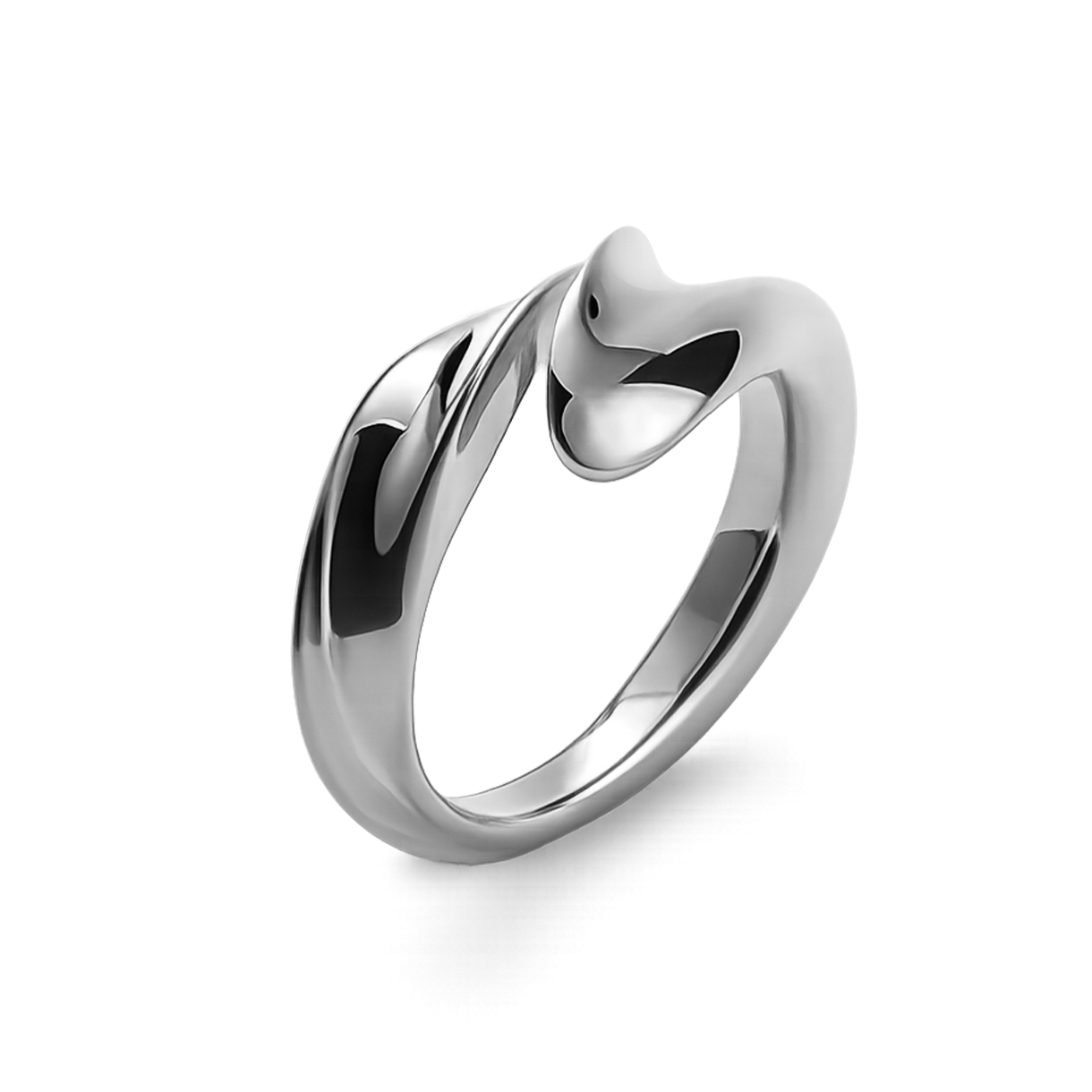 휴스타드 255 립 오픈 링_ 925 스털링 실버 립 오픈링(HUSTAD 255 Leaf Open RING_ 925 Sterling silver) - 3