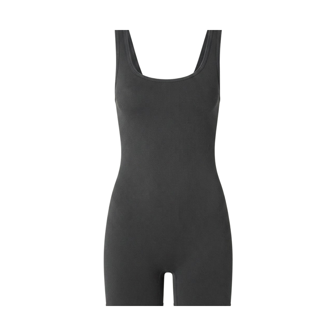 (W) 나이키스킴스 리브드 심리스 스쿱넥 5인치 바디수트 옵시디언 아머((W) NikeSKIMS Ribbed Seamless Scoop Neck 5-Inch Bodysuit Obsidian Armor)