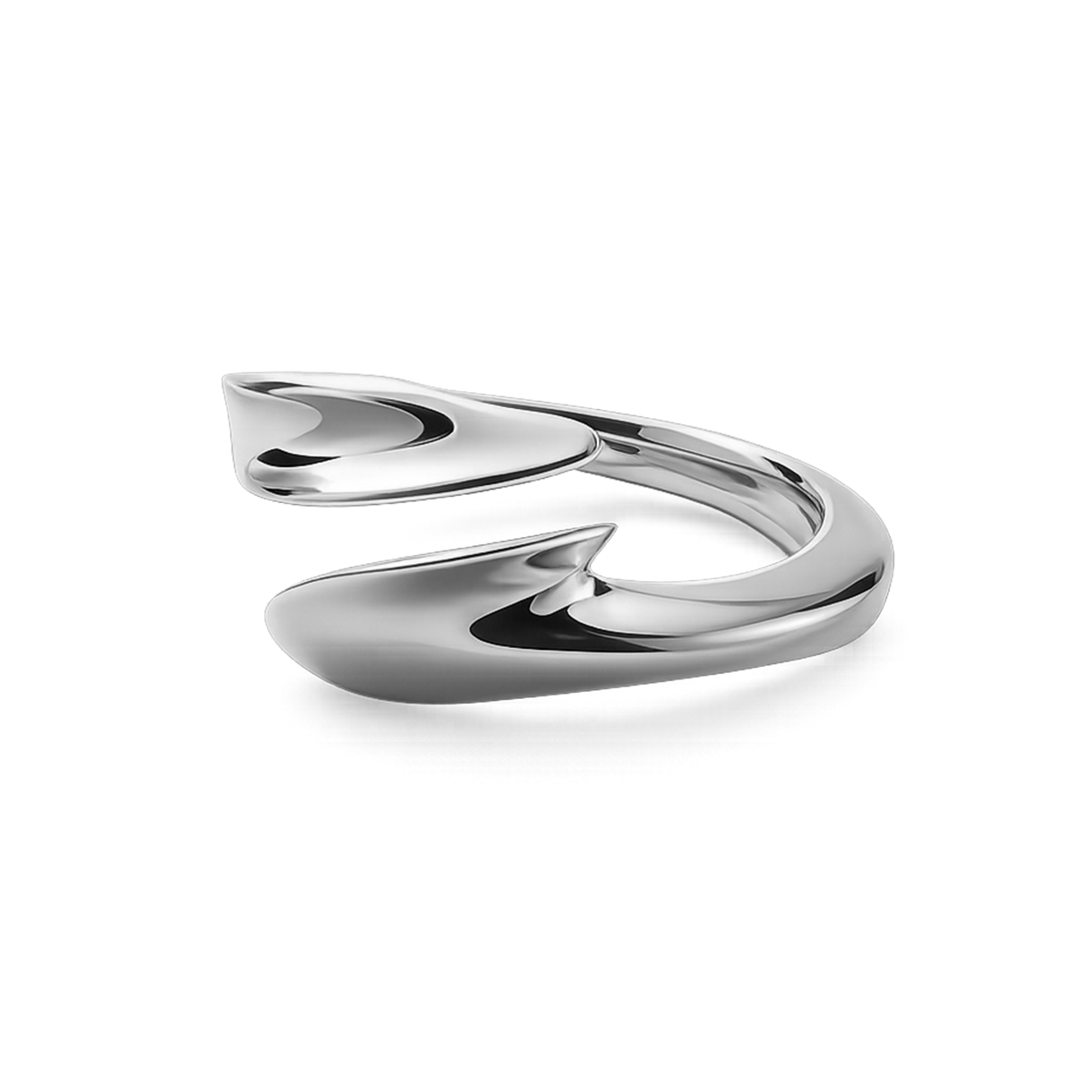 휴스타드 255 립 오픈 링_ 925 스털링 실버 립 오픈링(HUSTAD 255 Leaf Open RING_ 925 Sterling silver)
