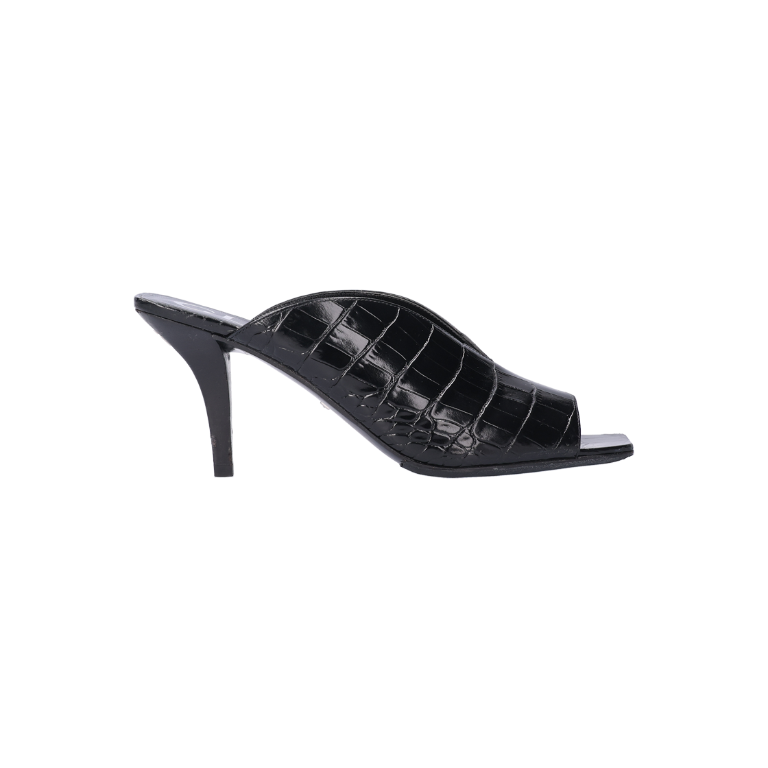 구찌 오픈토 뮬 레더 블랙 38(Gucci Open Toe Mule Black Leather) - 1