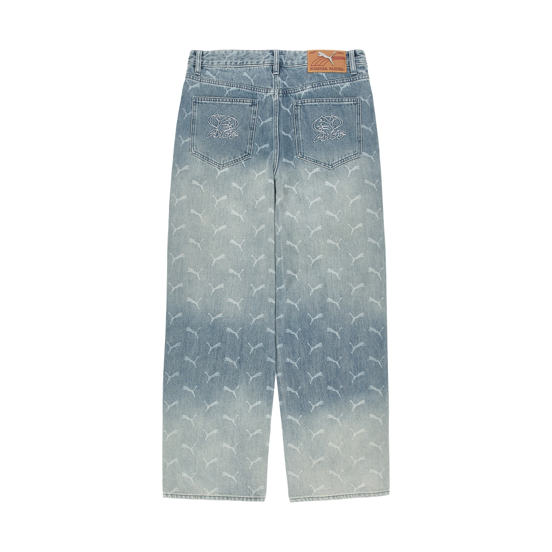 푸마 x 에이셉 라키 레이저 모노그램 데님 페이디드 데님 AOP(Puma x A$AP Rocky Laser Monogram Denim Faded Denim-AOP) - 2