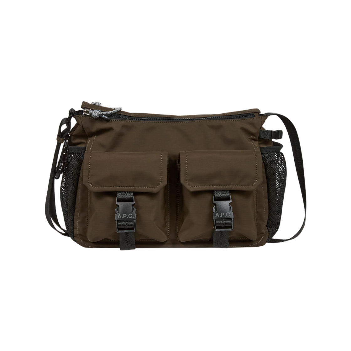 PAAGE-H67005-JAD A.P.C. Trek Bag Khaki Fonce