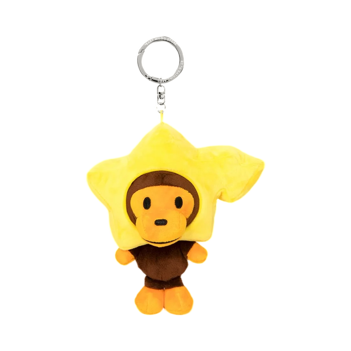 - BAPE Baby Milo Sta Plush Doll Keychain 15cm Yellow