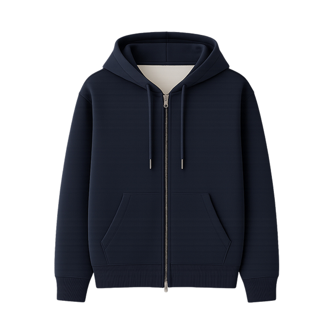 GCINCP003-네이비 GCLIP Essential Loose-Fit Sweat Hood Zip-Up T-Shirt Navy