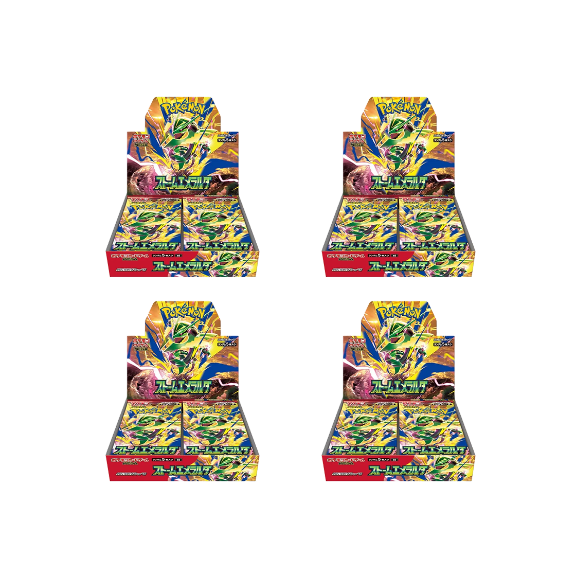 포켓몬 TCG 메가 확장팩 스톰에메랄다 4 박스 (120팩/일어판)(Pokemon TCG MEGA Expansion Pack Storm Emeralda 4 Box (Pack of 120/Japanese Ver.))