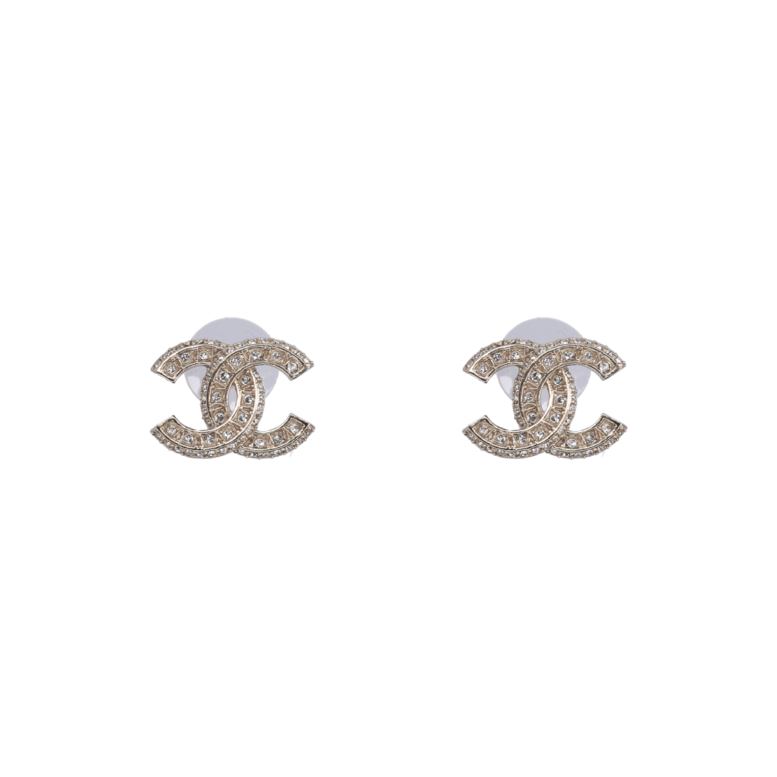 ITQ8HI2HTOVI Chanel A86504 Metal Diamante & Gold Crystal Earrings