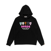 BAPE x Aespa Baby Milo Pullover Hoodie Black