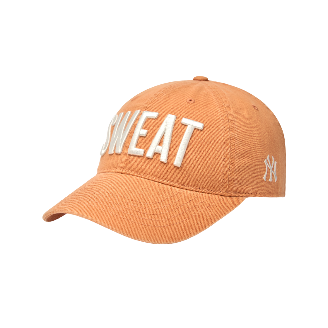 MLB x 키스 오브 라이프 뉴욕 양키스 베이직 워싱 언스트럭쳐 볼캡 오렌지(MLB x Kiss Of Life New York Yankees Basic Washing Unstructured Ball Cap Orange)