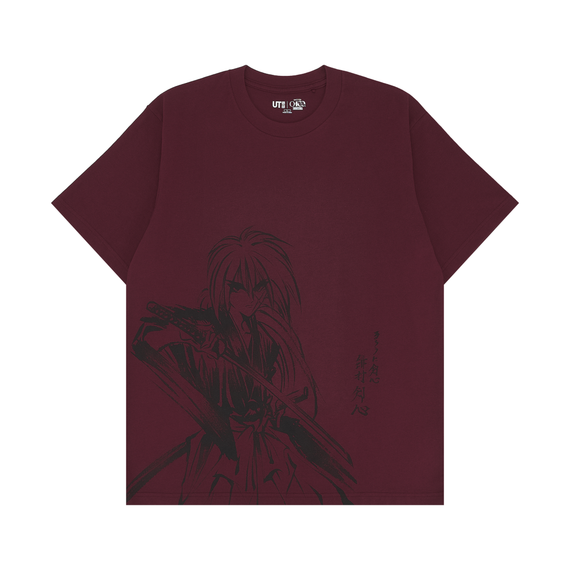 491582-17 Uniqlo UT Shueisha 100th Anniversary Rurouni Kenshin T-Shirt Red