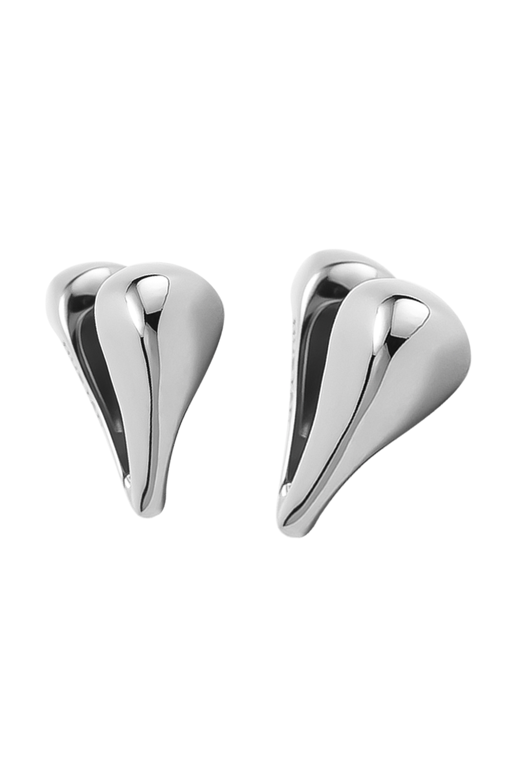 휴스타드 264 트윈 하트 실버 이어링(HUSTAD 264 Twin Heart Silver Earring) - 2