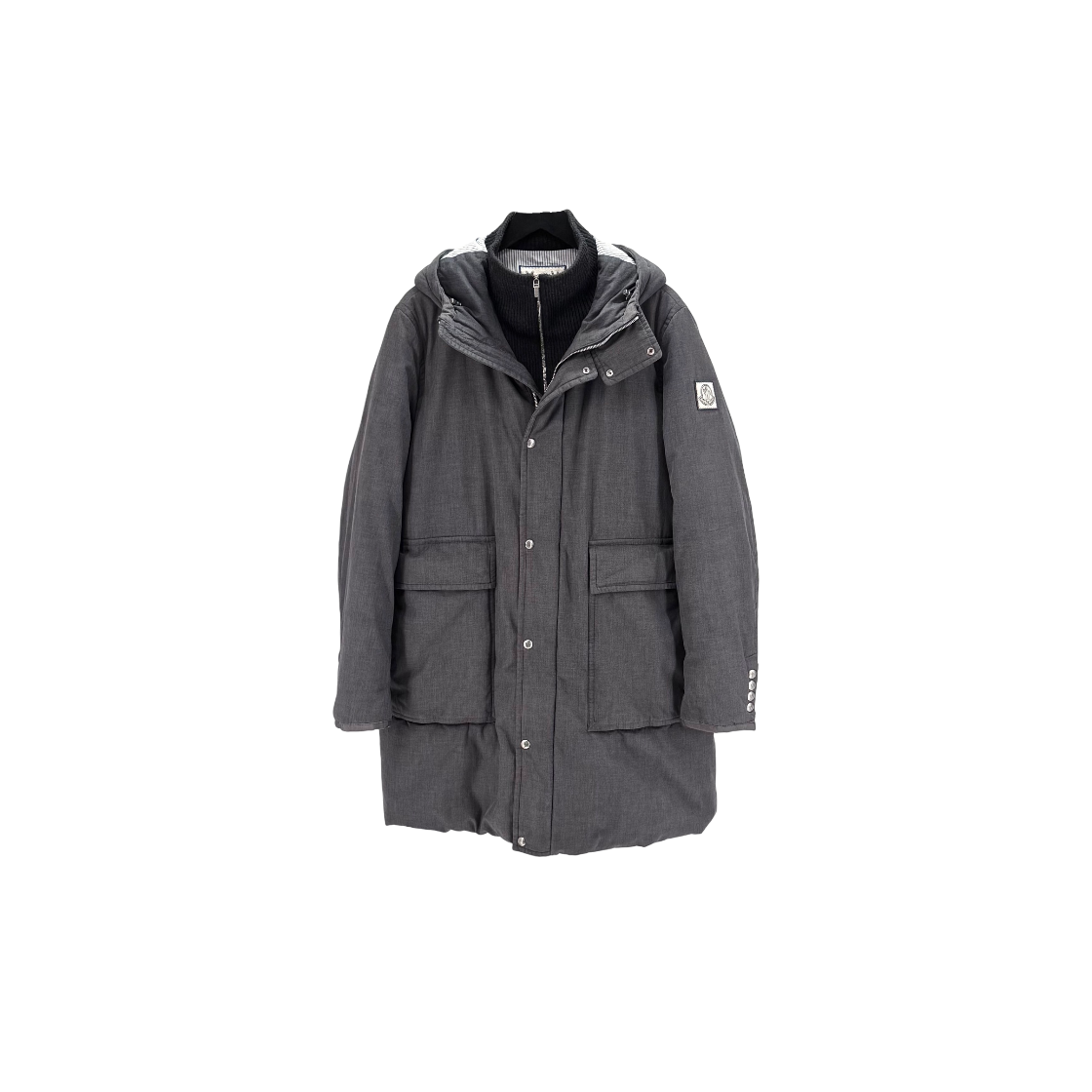 몽클레어 감마블루 후드 롱 패딩 점퍼 그레이(Moncler Gamma Blue Long Hooded Puffer Jacket Gray)