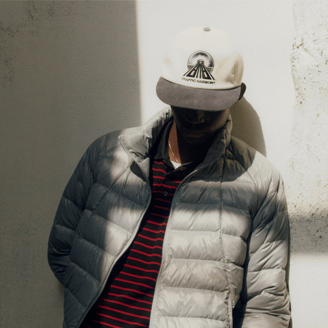 트래픽하모니 코듀로이 드라이브 로고 딥핏 5패널 캡 아이보리&그레이(Traffic Harmony Corduroy Drive Logo Deep Fit 5-Panel Cap Ivory & Grey) - 4