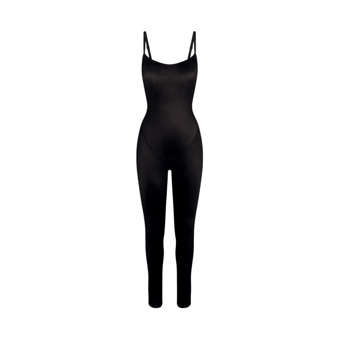(W) 나이키스킴스 새틴 샤인 캐미 바디수트 옵시디언((W) NikeSKIMS Satin Shine Cami Bodysuit Obsidian)