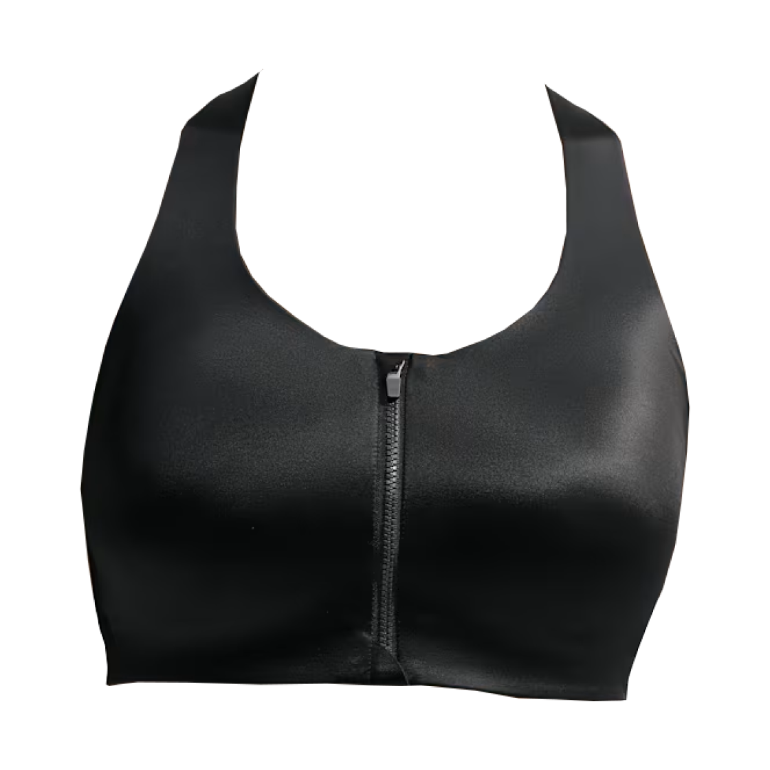 IR5064-054 (W) NikeSKIMS Satin Shine Zip Front Bra Obsidian