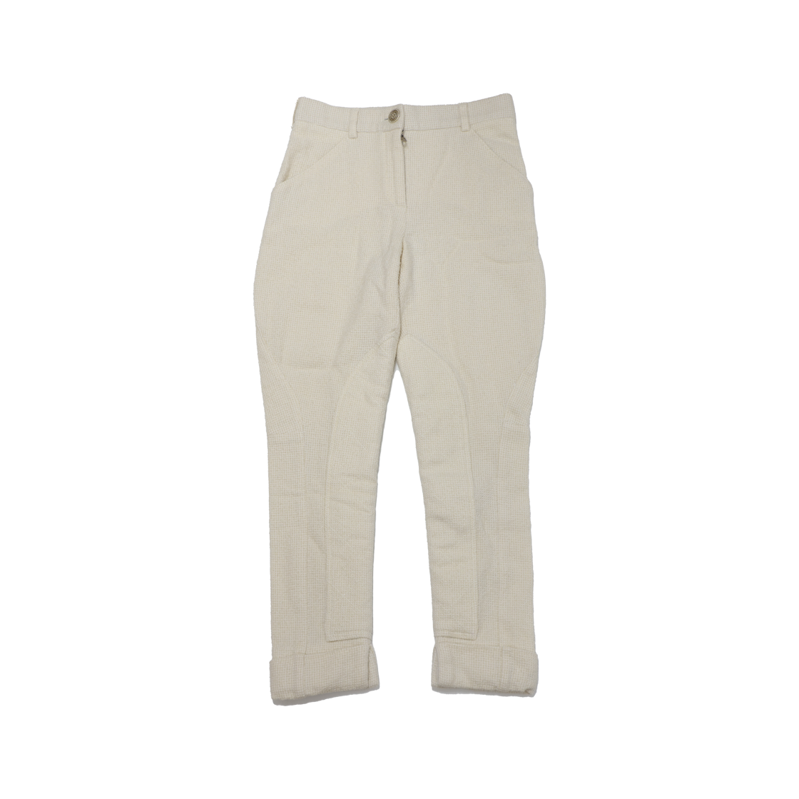 샤넬 P44007 롤업 트위드 팬츠 아이보리(Chanel P44007 Ivory Roll Up Tweed Pants)