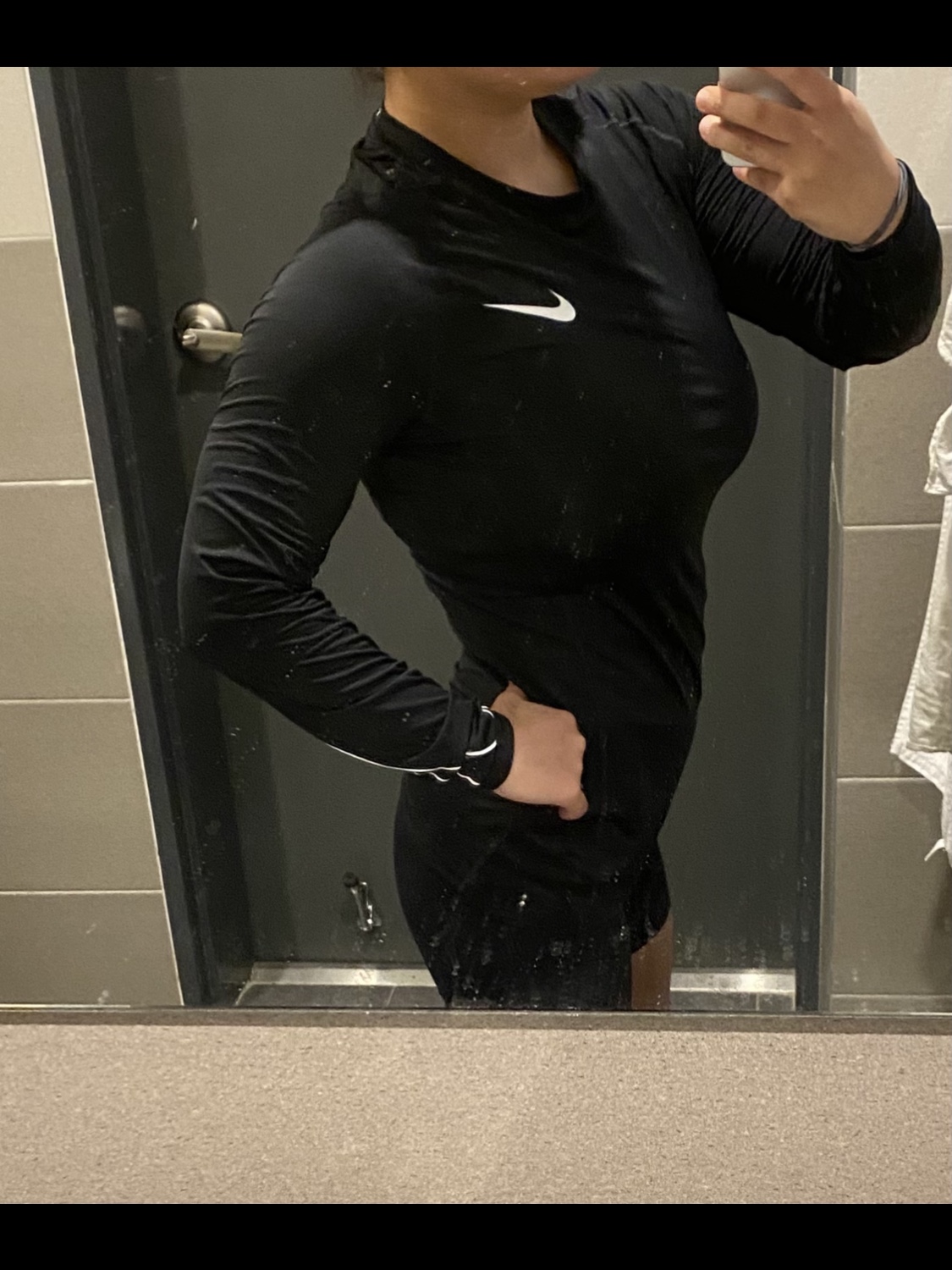 Nike Pro Dri-Fit Tight-Fit Long Sleeve Top Black - Asia 착용 스타일 - 1