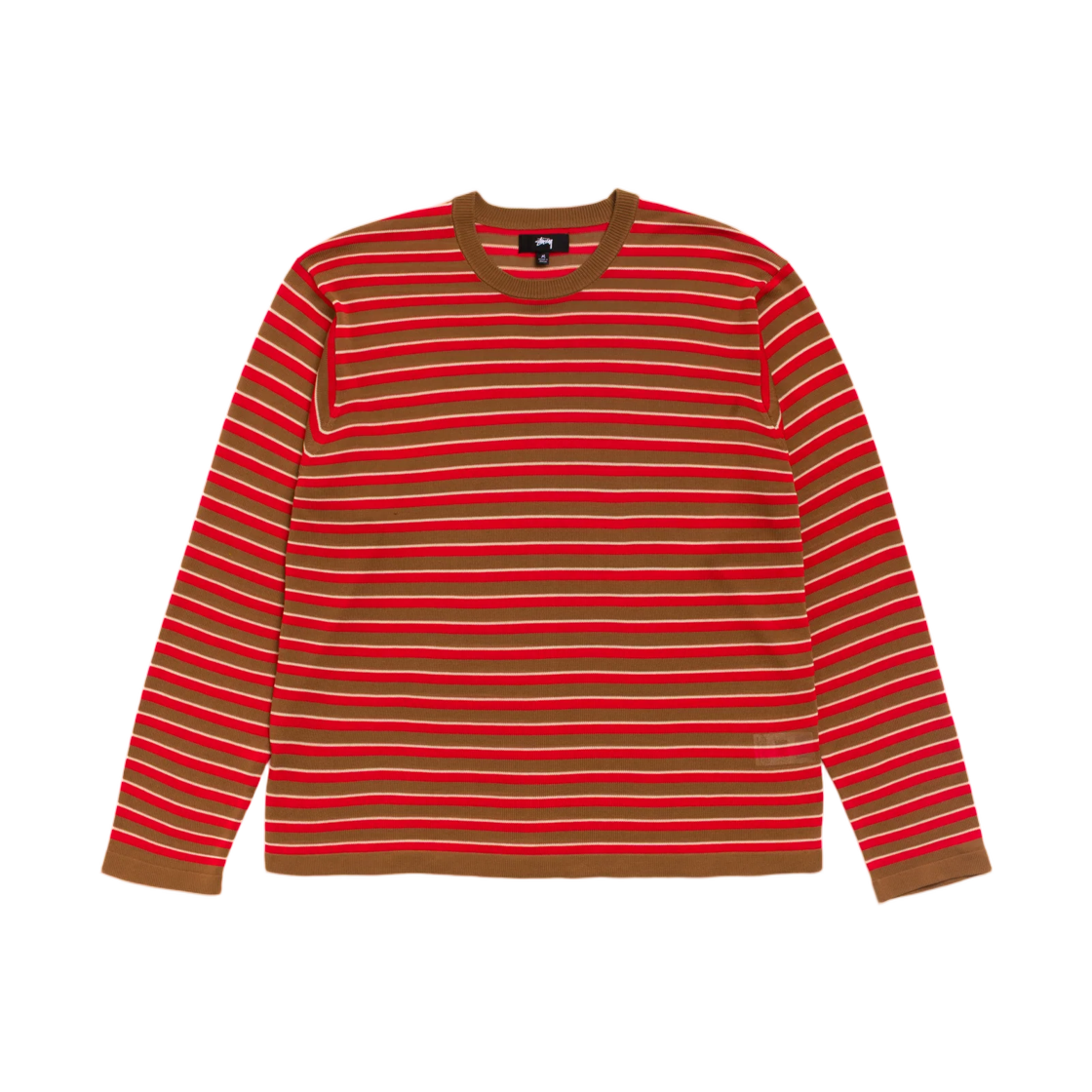117316 Stussy Lightweight Stripe Sweater Red