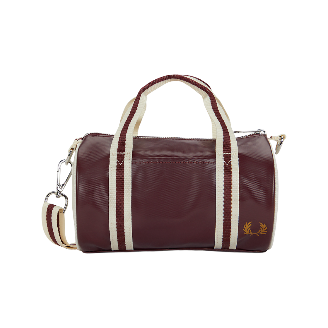 프레드페리 클래식 미니 배럴 백 옥스블러드 에크루(Fred Perry Classic Mini Barrel Bag Oxblood Ecru) - 1