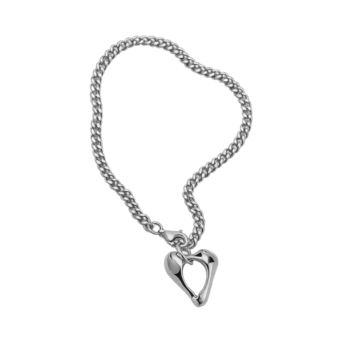 휴스타드 하트 실버 브레이슬렛 _ 925 스털링 실버 하트 팔찌(HUSTAD Heart Silver Bracelet_ 925 Sterling silver) - 1
