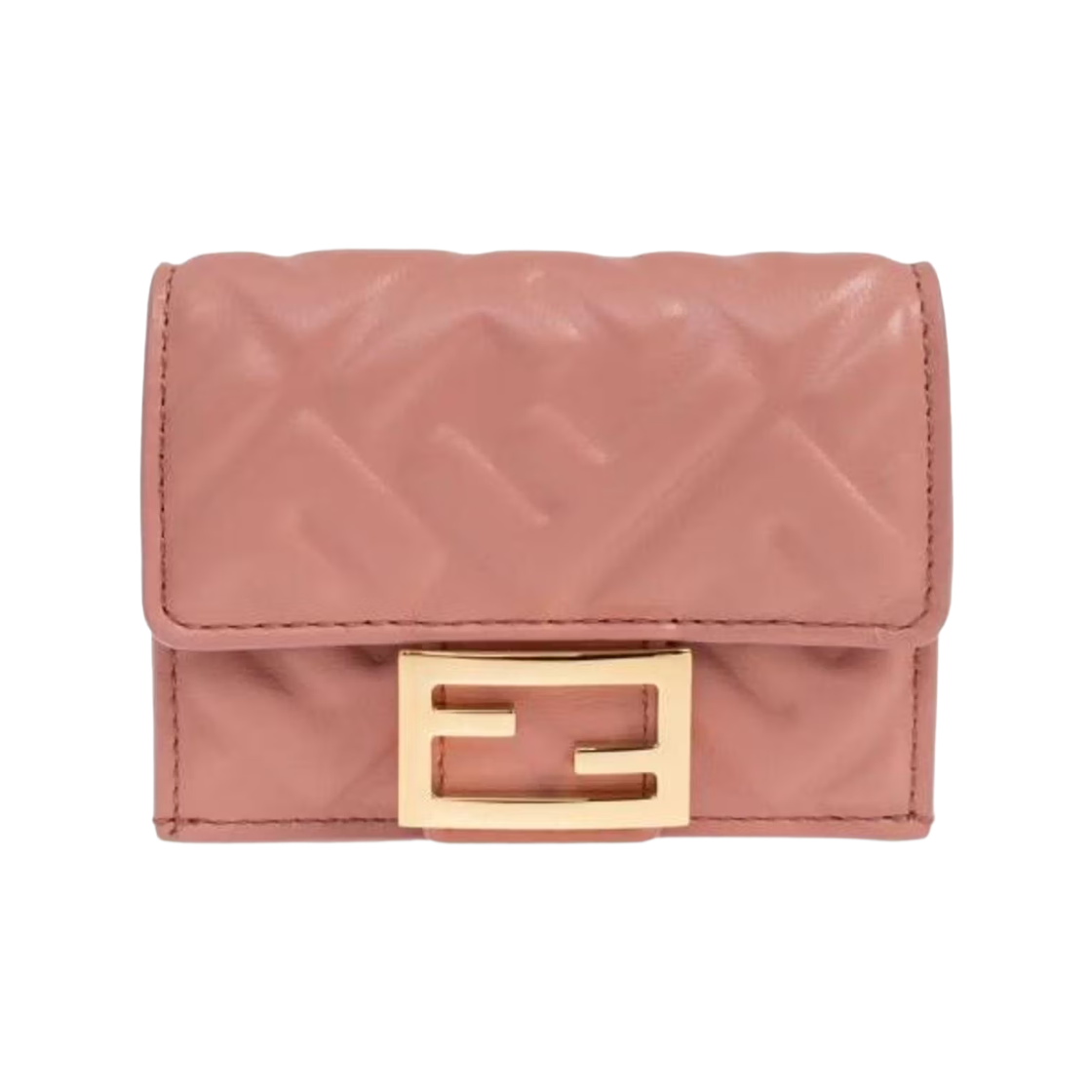 8M0395AAJDF13VM Fendi Baguette Micro Tri-Fold Wallet Pink