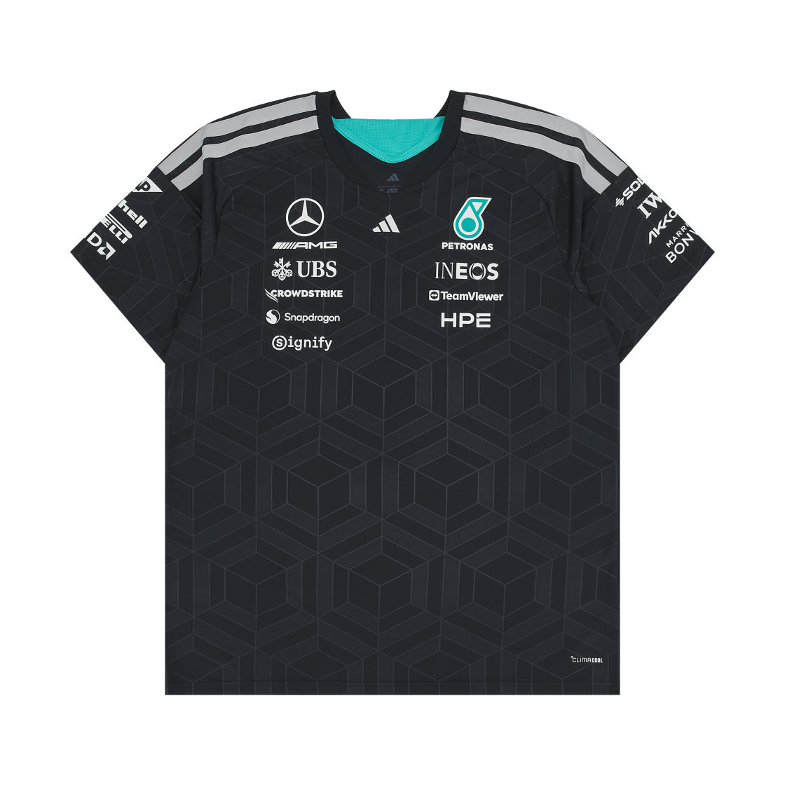 KF0161 Adidas x Mercedes AMG Petronas F1 Team Driver Jersey Black - US Sizing (Non Marking Ver.)