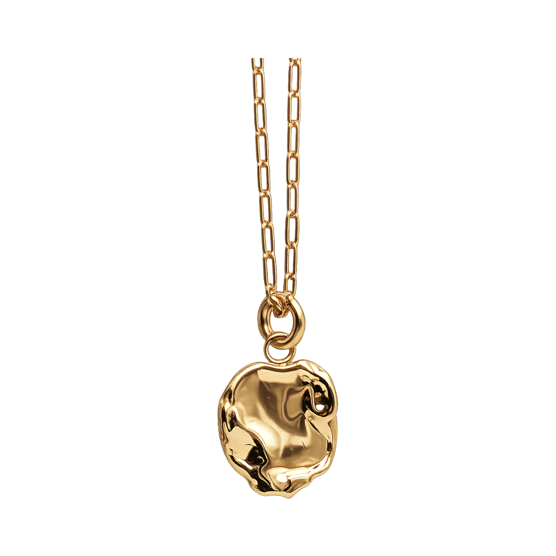 휴스타드 263 스템프 웨이브 골드 네크리스 _ 925 스털링 실버(HUSTAD 263 Stamp Wave Gold Neckalce_ 925 Sterling silver)