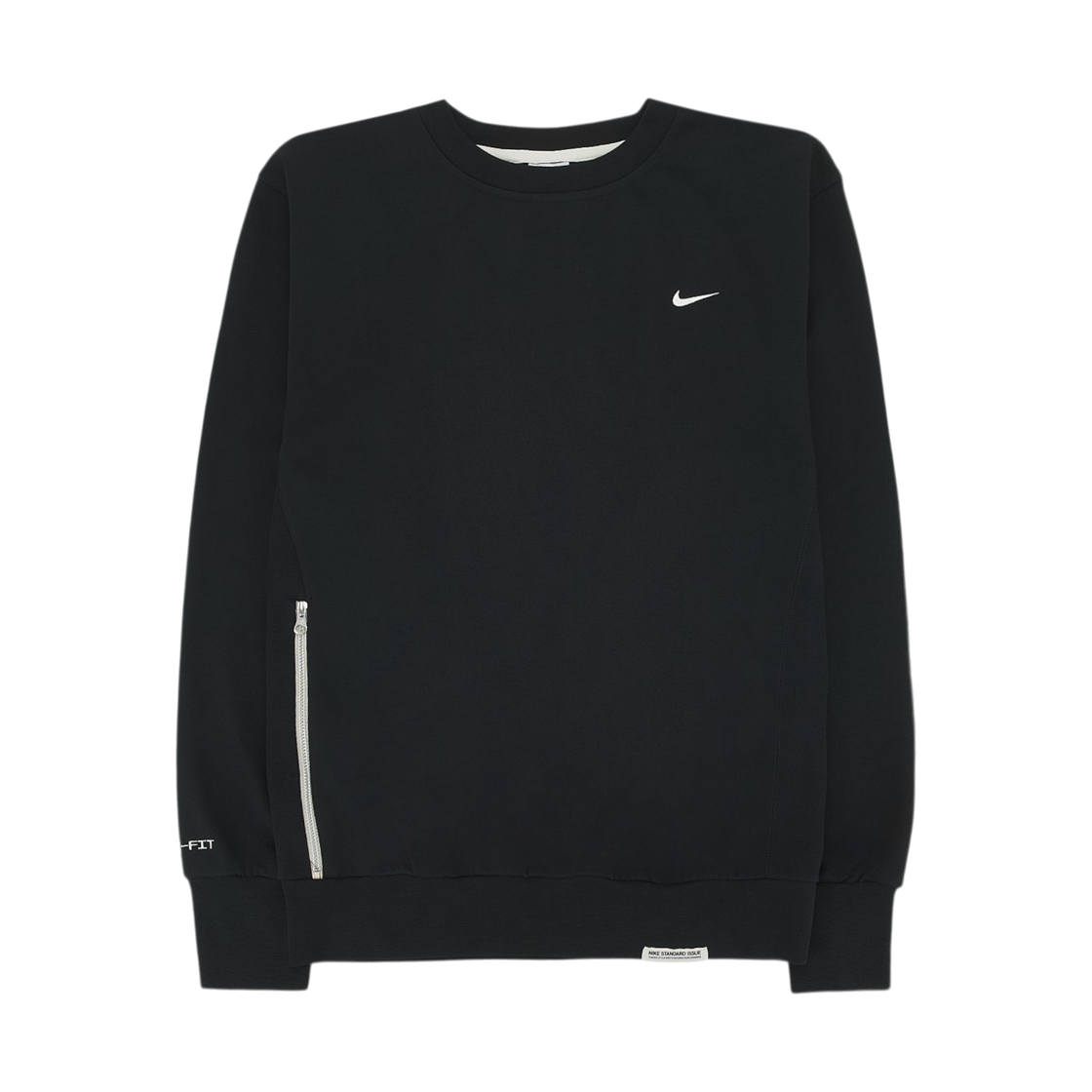 DQ5821-010 Nike Dri-Fit Standard Issue Crewneck Sweatshirt Black - Asia
