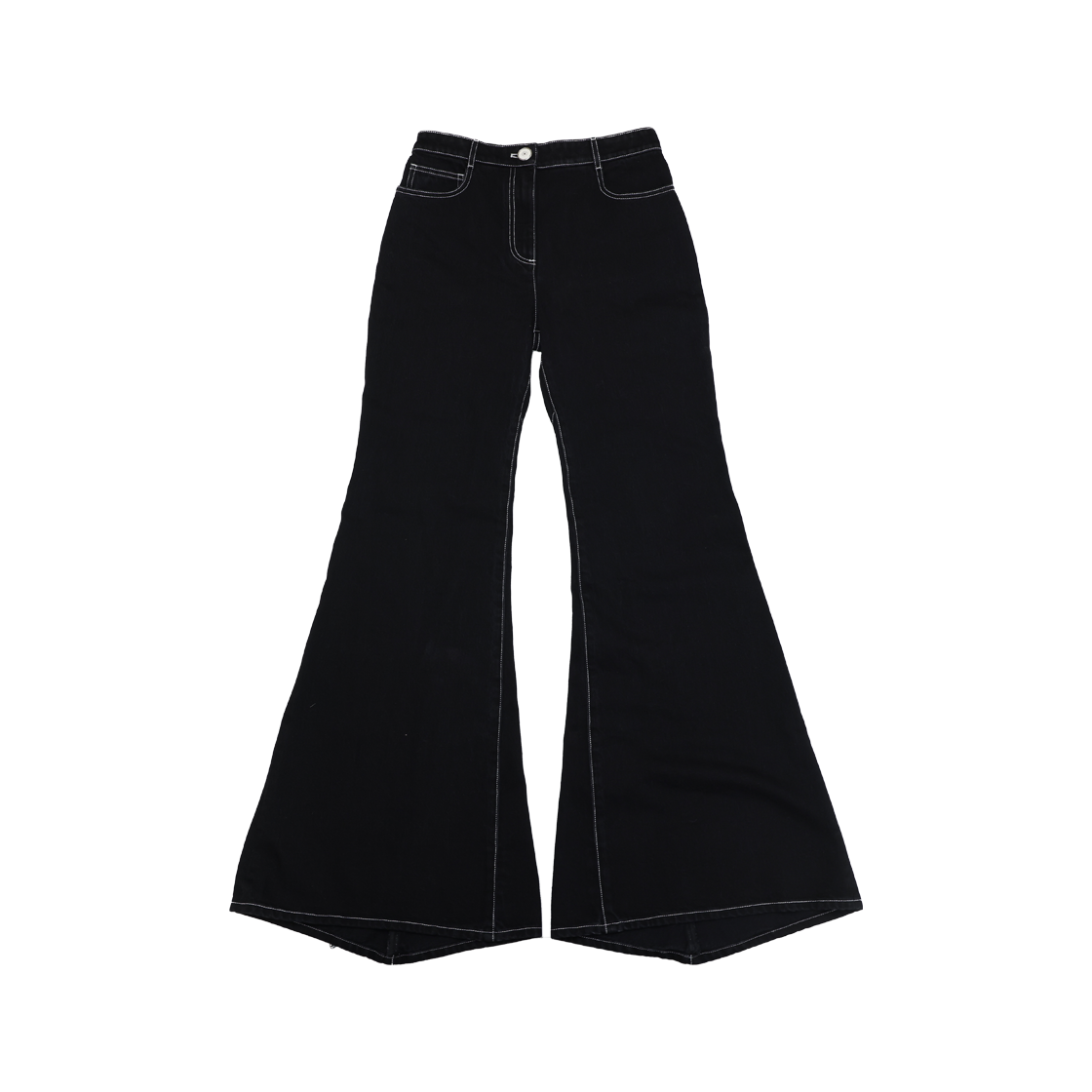 ITMMEJ7FGVBL Chanel P74475 Wide Leg Denim Pants Black