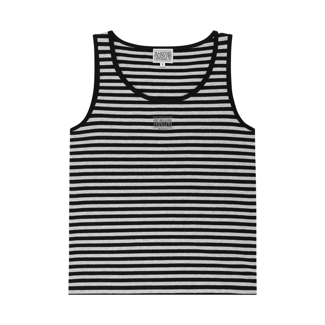 (W) 마리떼 프랑소와 저버 스몰 클래식 로고 슬리브리스 블랙((W) Marithe Francois Girbaud Small Classic Logo Sleeveless Black)