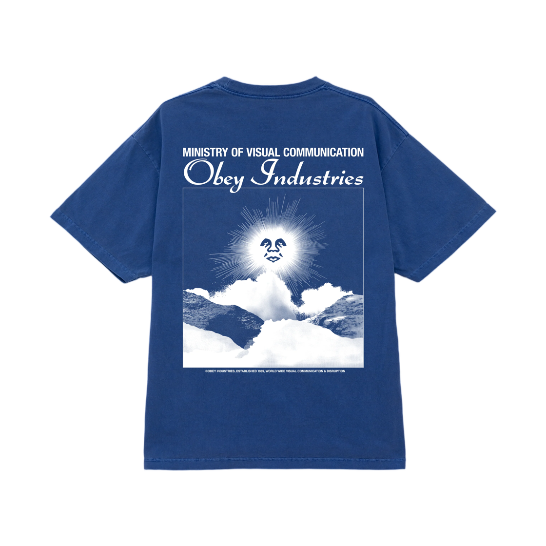 167924470 Obey Ministry Pigment T-Shirt Pigment Electric Indigo