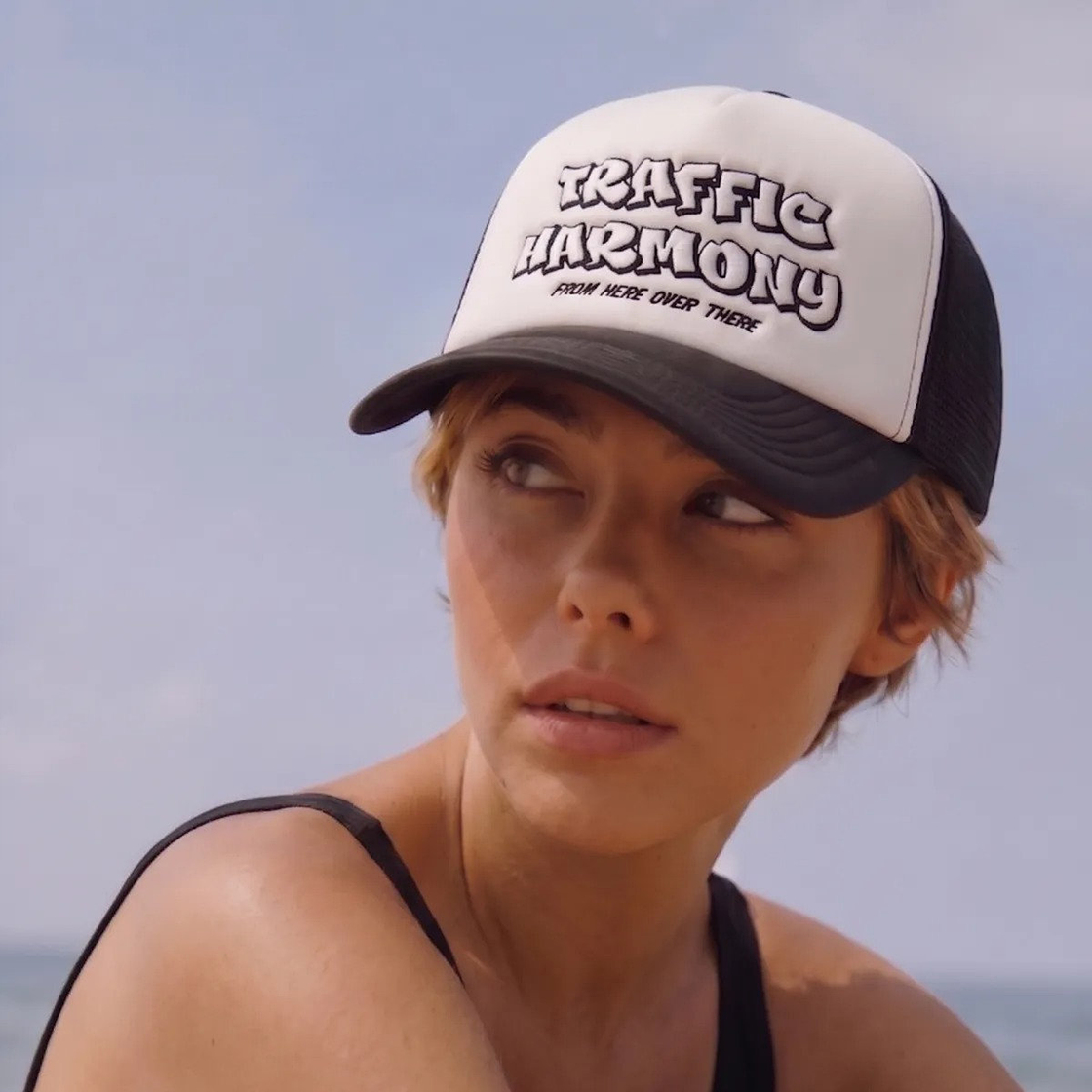 트래픽하모니 TH 그래피티 로고 메쉬 딥핏 볼캡 블랙(Traffic Harmony TH Graffiti Logo Mesh Deep Fit Ball Cap Black) - 3