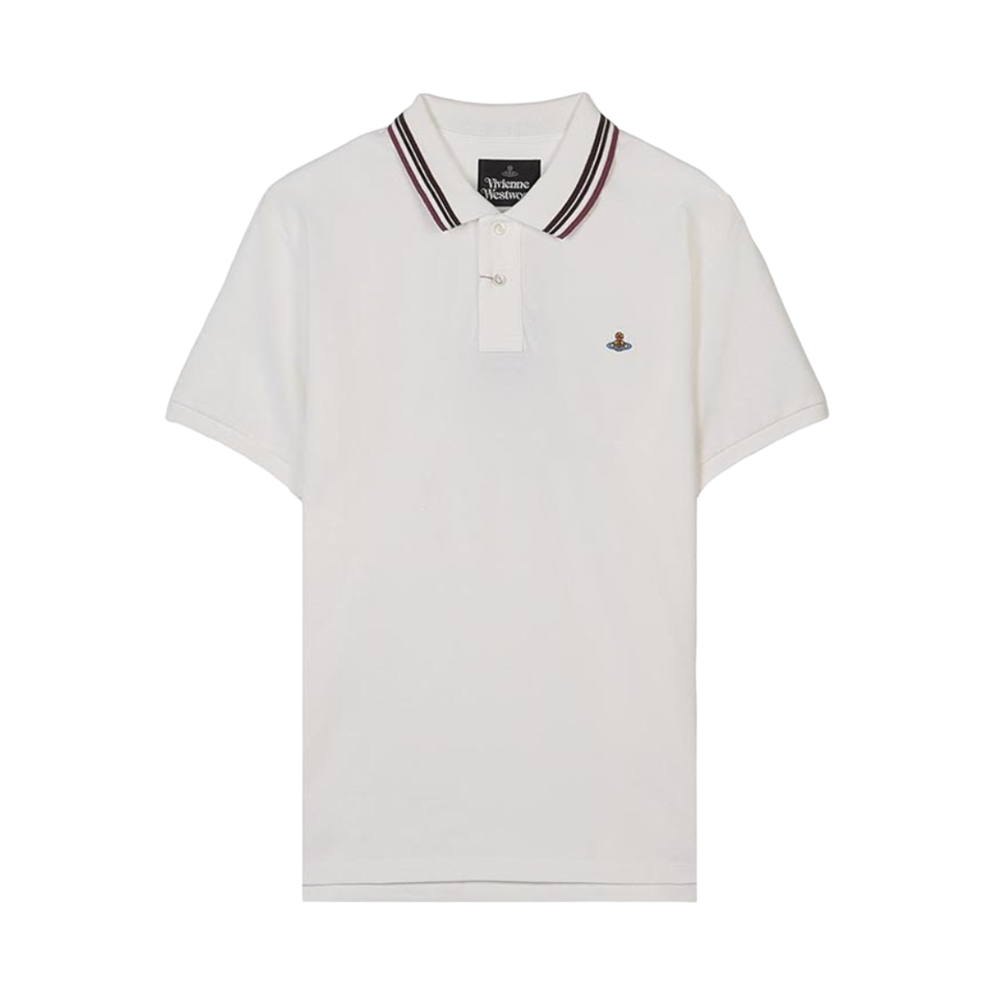 2H01000U-J00AU-A401 Vivienne Westwood Classic Polo T-Shirt White