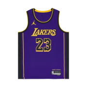 Jordan LeBron James LA Lakers Statement Edition NBA Swingman Jersey Field Purple