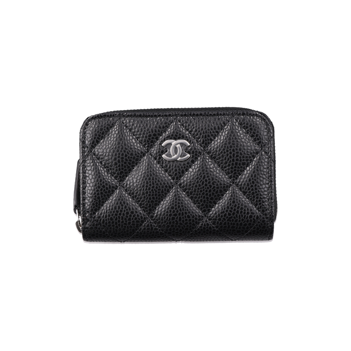 ITK5NR6TVP7V Chanel AP0216 Classic Zip Coin Purse Black Calfskin