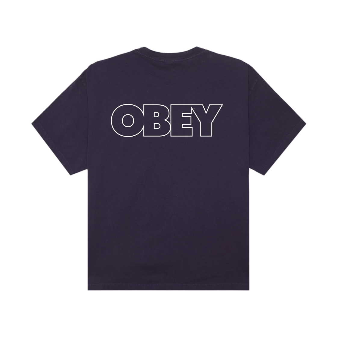 167924489 Obey Bold Outline Pigment T-Shirt Pigment Plum Perfect