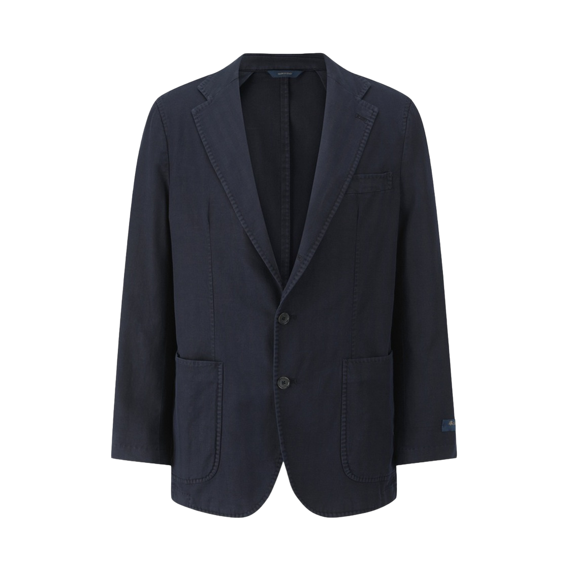 BBJSMM6049QGS BrooksBrothers Cotton Linen Herringbone Jacket Navy