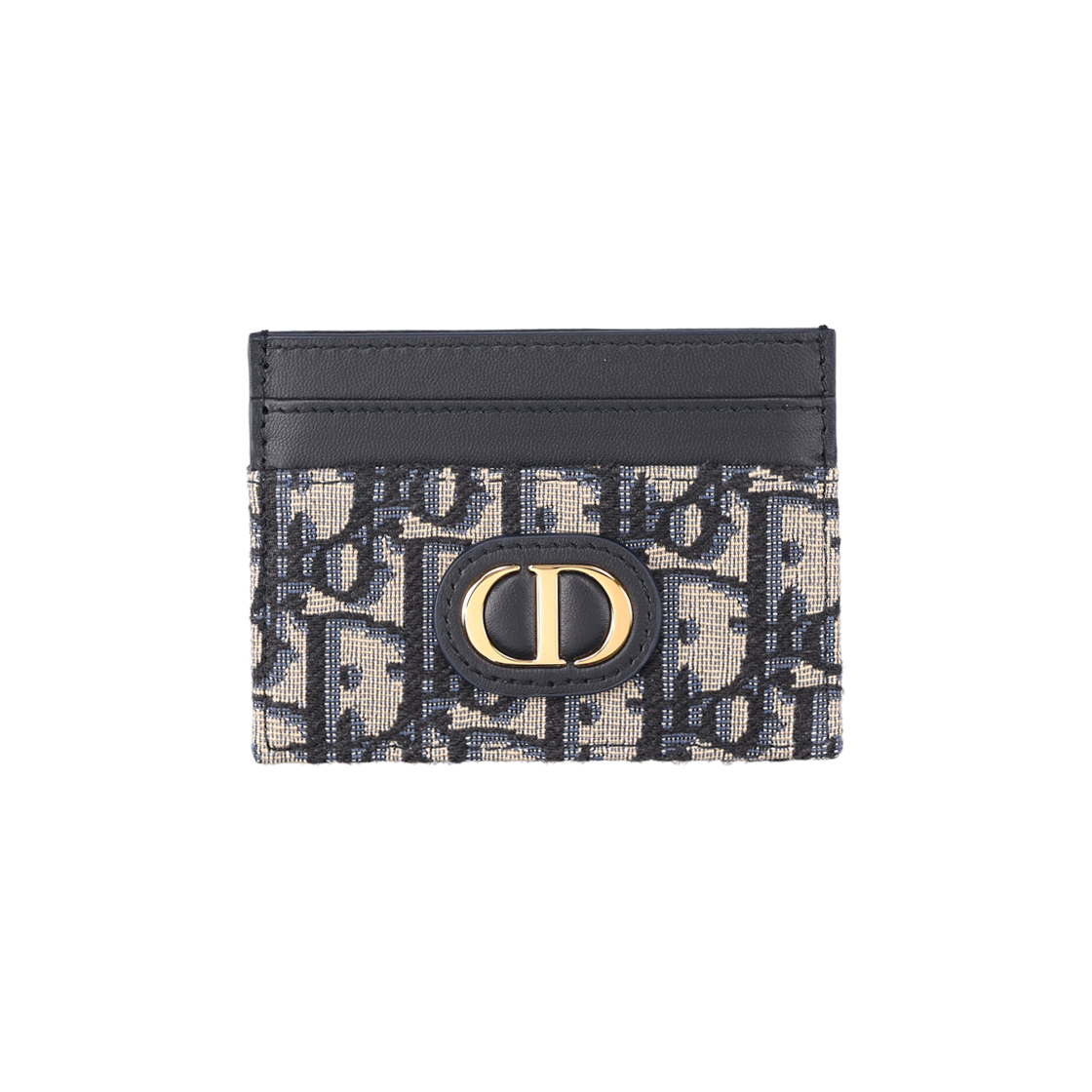 ITDEJLCPL7AO Dior S2152UTZQ 30 Montaigne 5 Slot Card Wallet Oblique Jacquard Blue