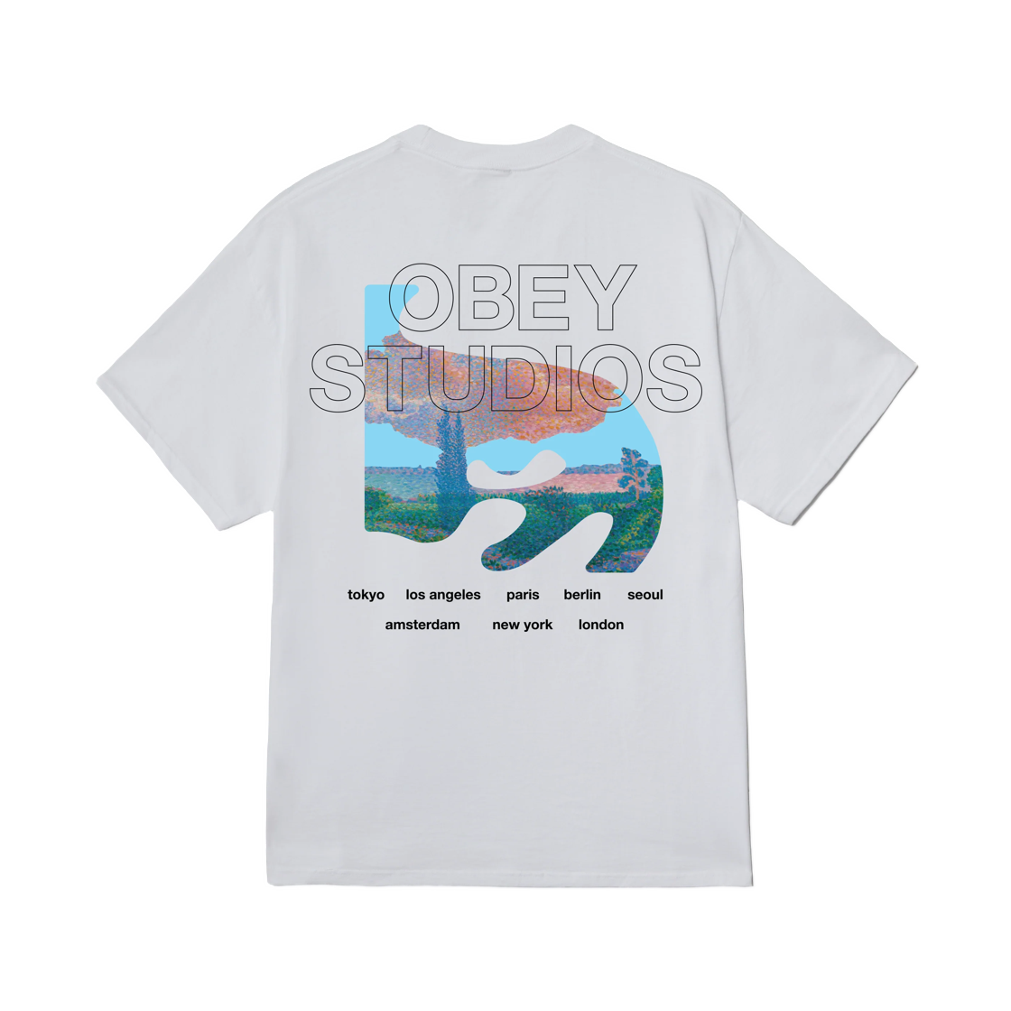 165264436 Obey Pastures Classic T-Shirt White