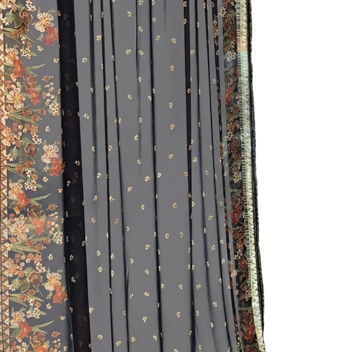 무성화 비엣 오리엔탈 플라워 쉬폰 가리개 봉집형 커튼 140x230cm(MUSEONGHWA Viet Oriental flower chiffon curtain 140x230cm)