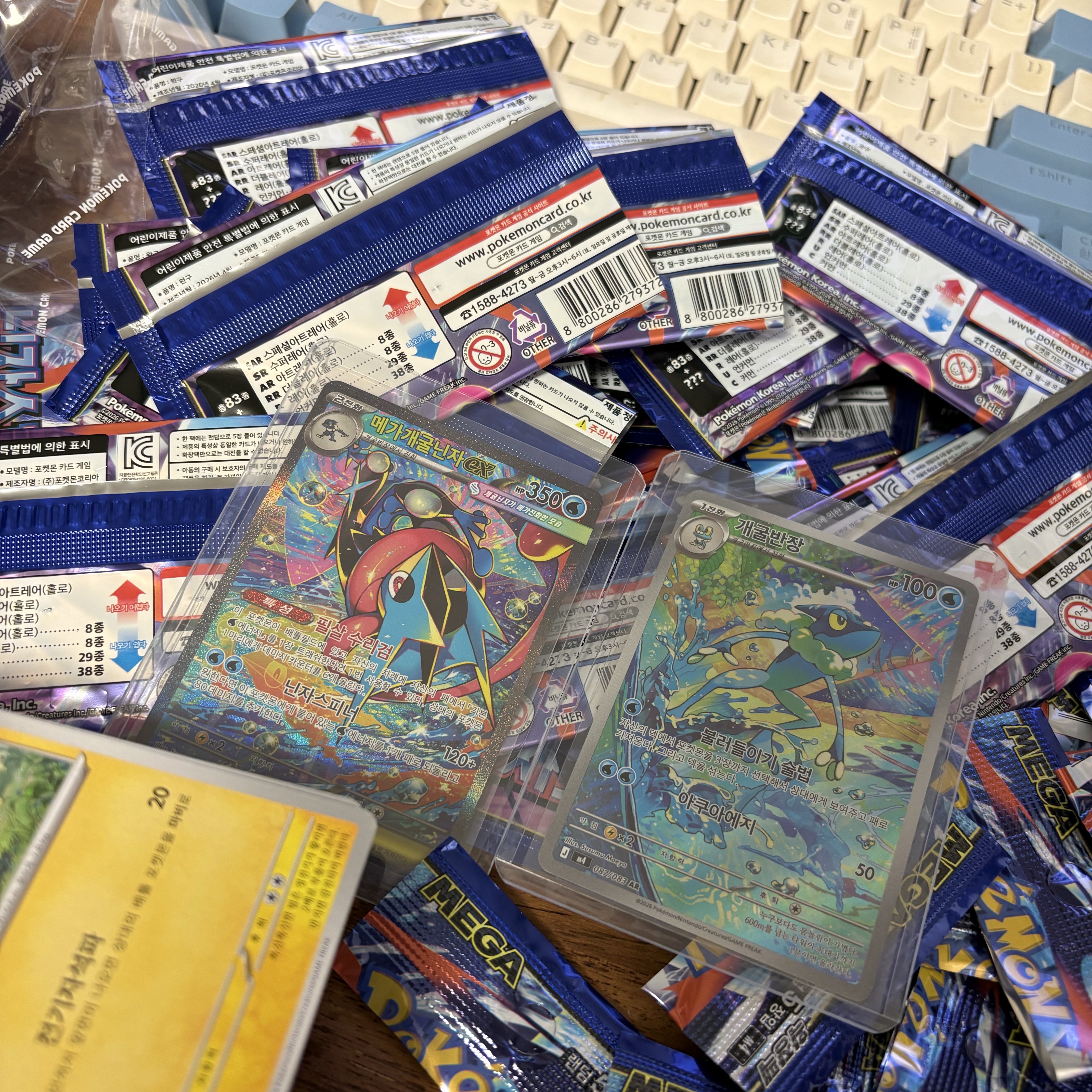 Pokemon TCG MEGA Expansion Pack Ninja Spinner 1 Box (Pack of 30/Korean Ver.) 착용 스타일