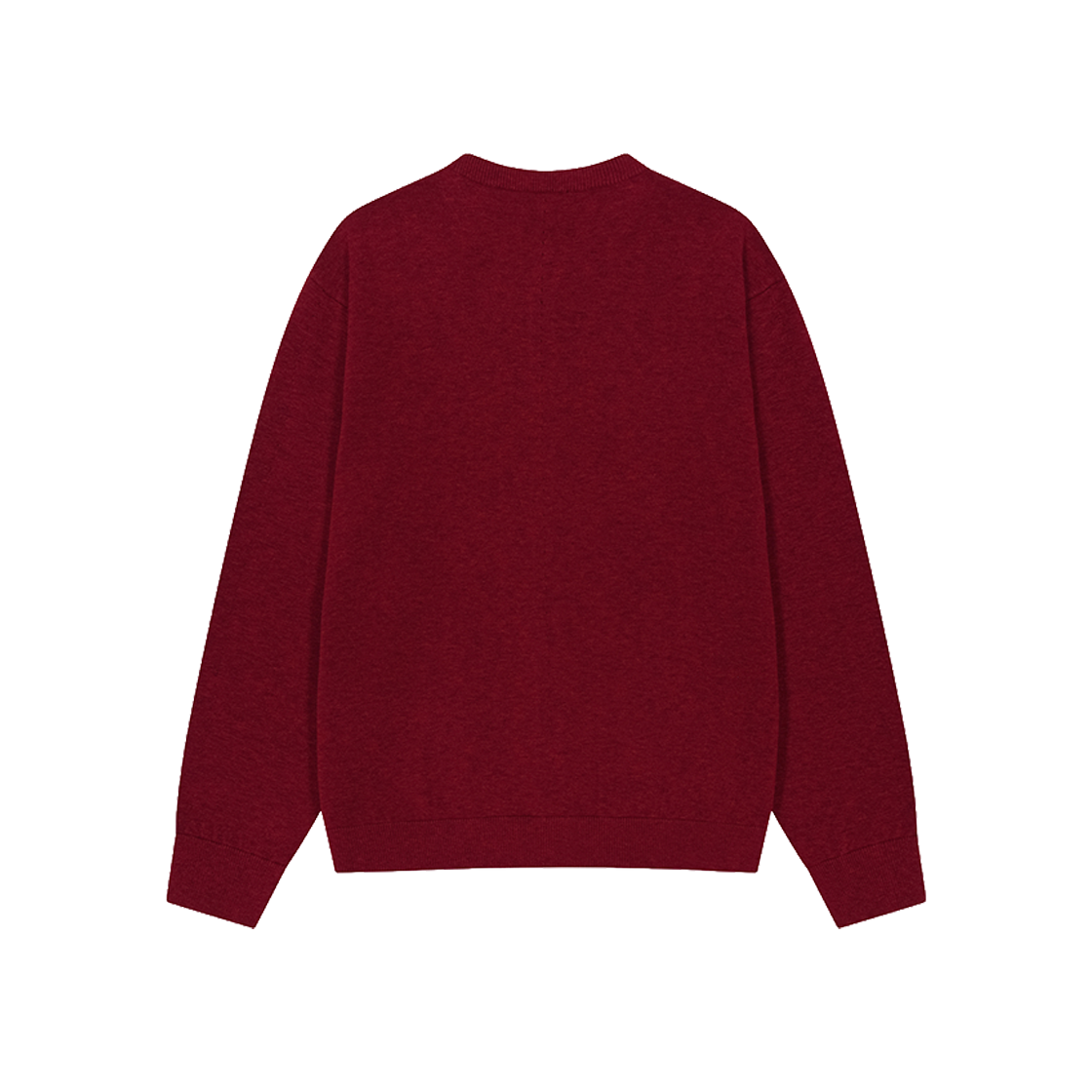 지오송지오 셈블런스 레이어드 카라리스 가디건 멜란지레드 ZI5KT810MR(ZIOSONGZIO SEMBLANCE Layered Collarless Cardigan Melange Red) - 2