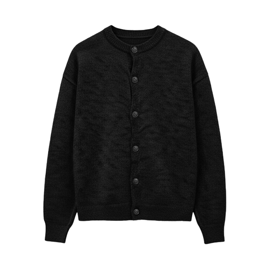 지크립 소프트 세미 크롭 니트 가디건 블랙(GCLIP Soft Semi-Crop Knit Cardigan Black) - 1