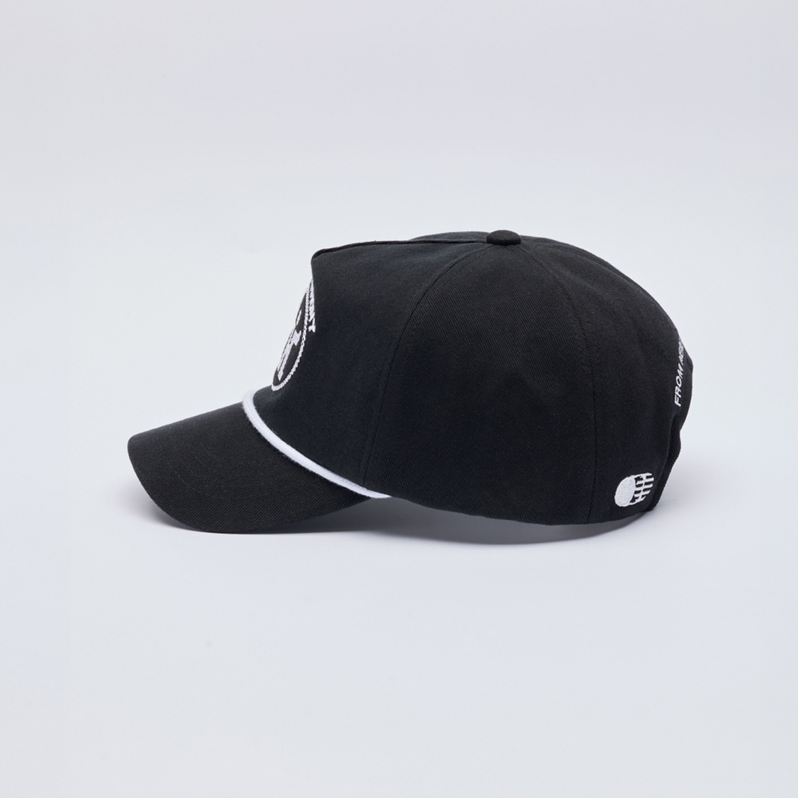 트래픽하모니 TH 사인 로고 로프 딥핏 볼캡 블랙(Traffic Harmony TH Sign Logo Rope Deep Fit Ball Cap Black) - 6