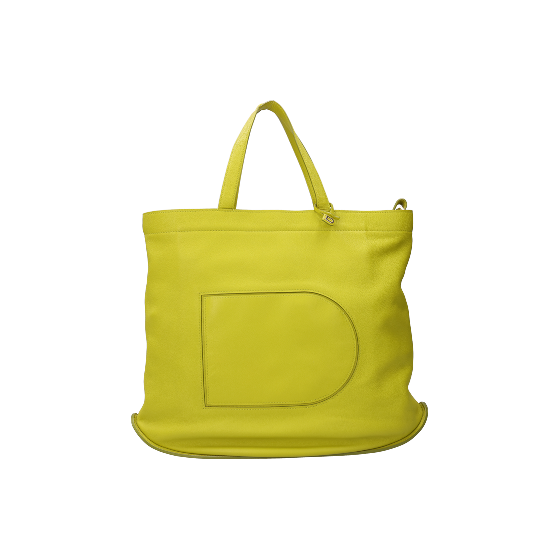 IT76WUAC9UIW Delvaux Le Pin Cabas Allure Absinthe Bag Leather Yellow Green